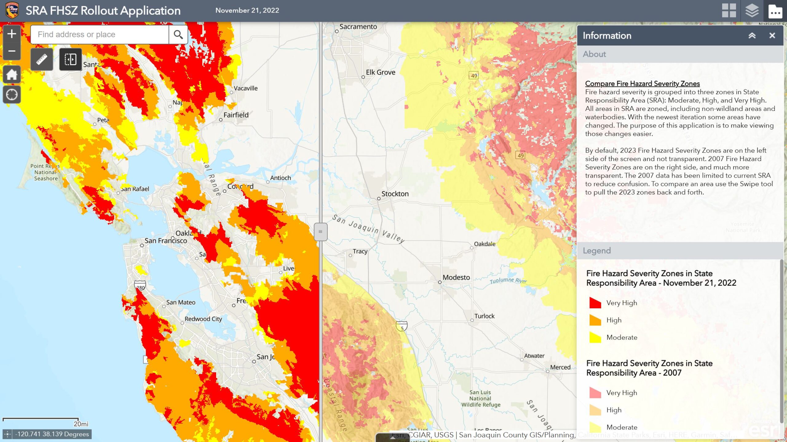 CA Fire Hazard Severity Zone Map